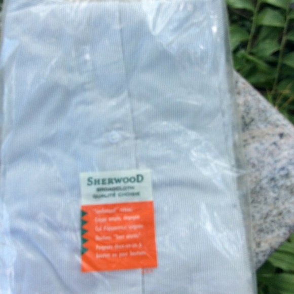 New Men's Sherwood Dress Casual Pin-Stripe Broadcloth Sanforized Shirt Sz 15 1/2 - Picture 7 of 11